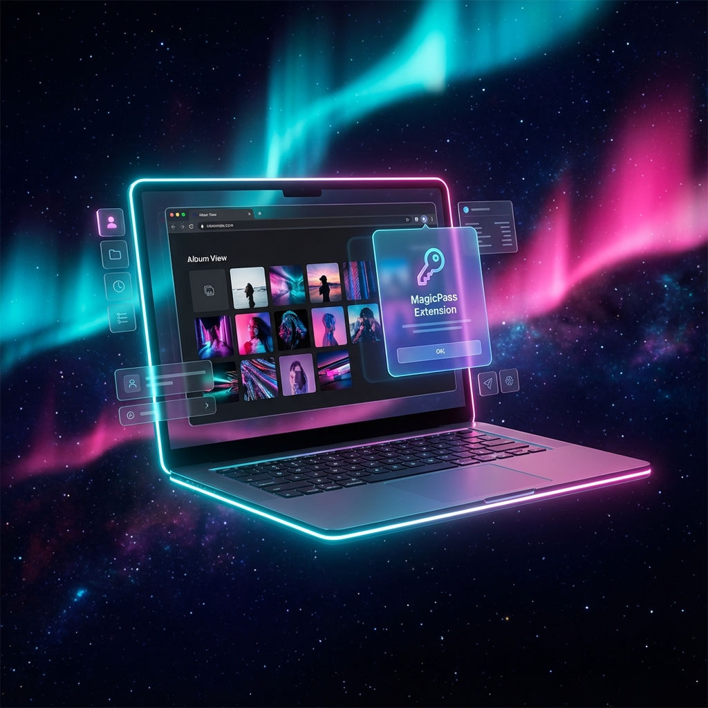 MagicPass Interface on Laptop